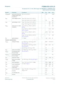 PSMN1R0-30YLDX數據表 頁面 6