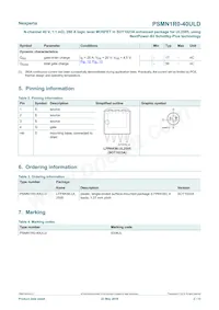 PSMN1R0-40ULDX Datasheet Page 2