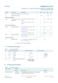 PSMN1R2-25YLDX數據表 頁面 2