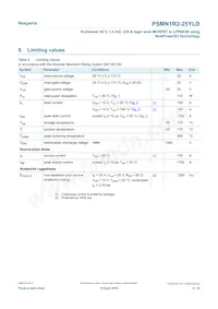 PSMN1R2-25YLDX Datasheet Page 4