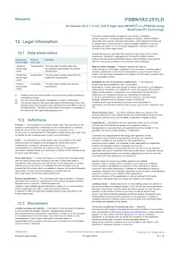 PSMN1R2-25YLDX Datasheet Page 12