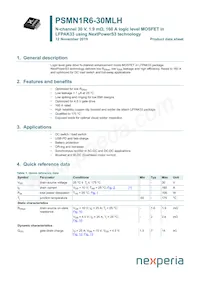 PSMN1R6-30MLHX Datasheet Cover
