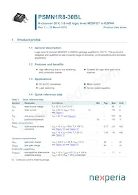 PSMN1R8-30BL Datasheet Copertura
