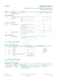 PSMN2R0-25MLDX數據表 頁面 2