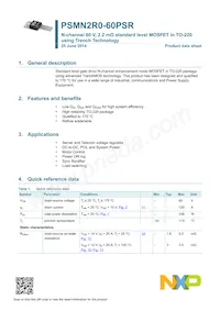 PSMN2R0-60PSRQ Datasheet Pagina 2