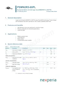 PSMN2R5-60PLQ Datasheet Copertura