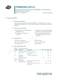 PSMN2R6-30YLC Datenblatt Cover