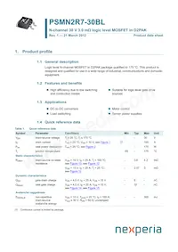 PSMN2R7-30BL Datenblatt Cover