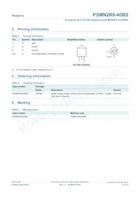 PSMN2R8-40BS Datasheet Page 2