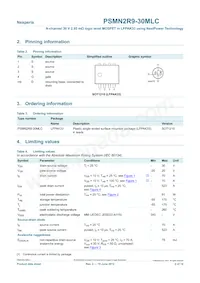 PSMN2R9-30MLC Datasheet Pagina 2