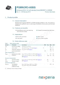 PSMN3R3-80BS Datasheet Cover