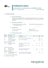 PSMN3R3-80ES Datasheet Cover