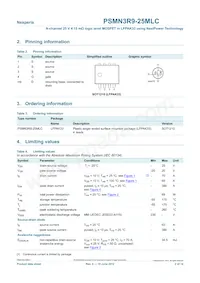 PSMN3R9-25MLC數據表 頁面 2