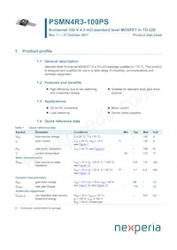PSMN4R3-100PS Datasheet Cover