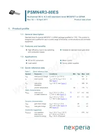 PSMN4R3-80ES Datasheet Cover