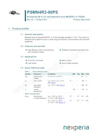 PSMN4R3-80PS Datasheet Cover