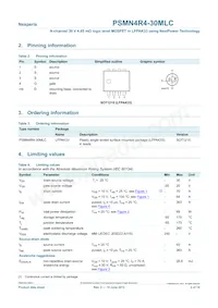 PSMN4R4-30MLC Datasheet Page 2