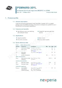 PSMN6R0-30YL Datasheet Copertura