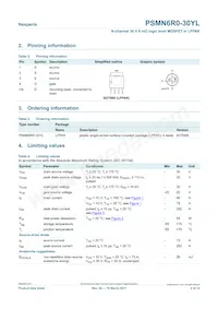 PSMN6R0-30YL數據表 頁面 2