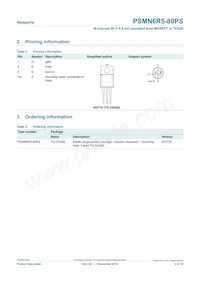 PSMN6R5-80PS Datasheet Page 2