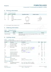 PSMN7R6-60BS Datasheet Page 2