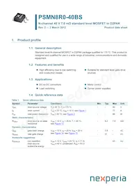 PSMN8R0-40BS Datenblatt Cover