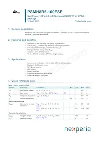 PSMN8R5-100ESFQ Datasheet Cover