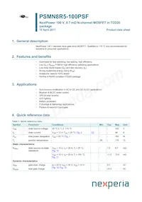 PSMN8R5-100PSFQ Datasheet Cover