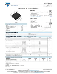 SI4435FDY-T1-GE3 Datasheet Cover