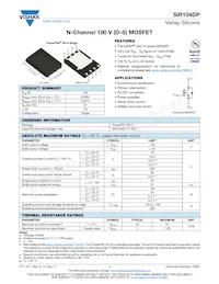 SIR104DP-T1-RE3 Datasheet Cover