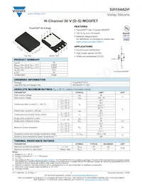 SIR164ADP-T1-GE3 Datasheet Cover