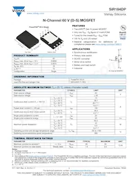 SIR184DP-T1-RE3 Datasheet Cover