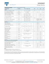 SIR826BDP-T1-RE3 Datasheet Page 2