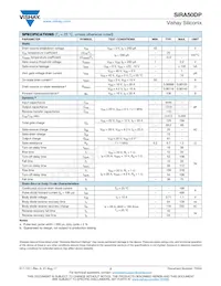 SIRA50DP-T1-RE3 Datasheet Page 2