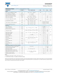 SIRA99DP-T1-GE3 Datasheet Page 2