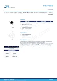 STB24N60M6 Datenblatt Cover