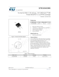 STB36N60M6 Datasheet Cover