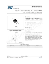 STB36N60M6 Datenblatt Cover