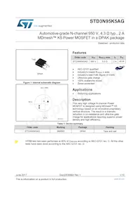 STD3N95K5AG Datasheet Cover