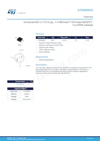 STD9N80K5 Datasheet Cover