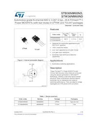 STW36NM60ND Datasheet Cover