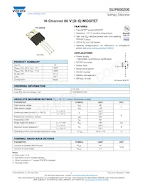 SUP60020E-GE3 Datasheet Cover