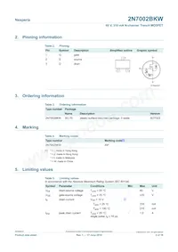 2N7002BKW Datasheet Page 2