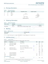 2N7002PW Datasheet Page 3