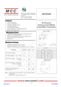 2N7002W-TP Datasheet Cover