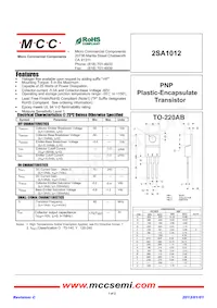 2SA1012-AP Datasheet Cover