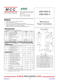 2SB1366F-Y-BP Datenblatt Cover