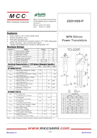 2SD1499-P-BP Datasheet Cover