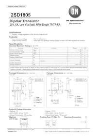 2SD1805G-TL-E Datenblatt Cover