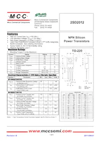 2SD2012-BP Datasheet Copertura